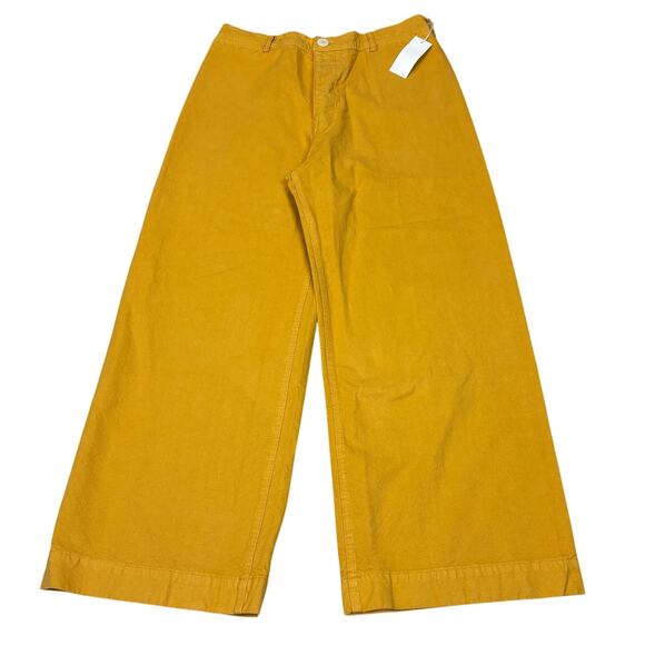 NWT Jesse Kamm Sailor Wide Leg Cotton Canvas Pants Women's 16 Boho Indie Twee - Picture 1 of 11